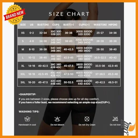 Strapless Shapewear Bodysuit Tummy Control Backless Mid Thigh Full Body Shaper